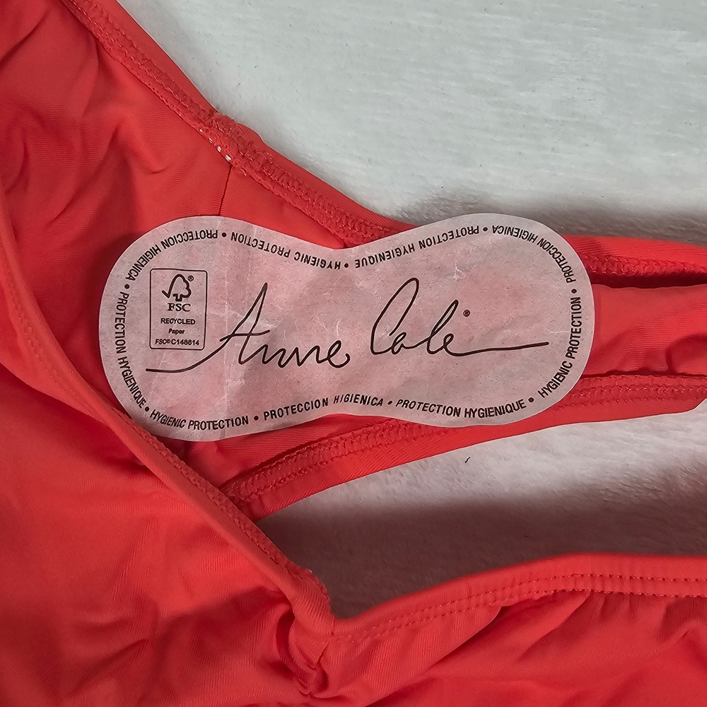 Anne Cole Convertible Bikini Bottom Womens 3-Way‎ High Waist Coral Red XL - Picture 5 of 5
